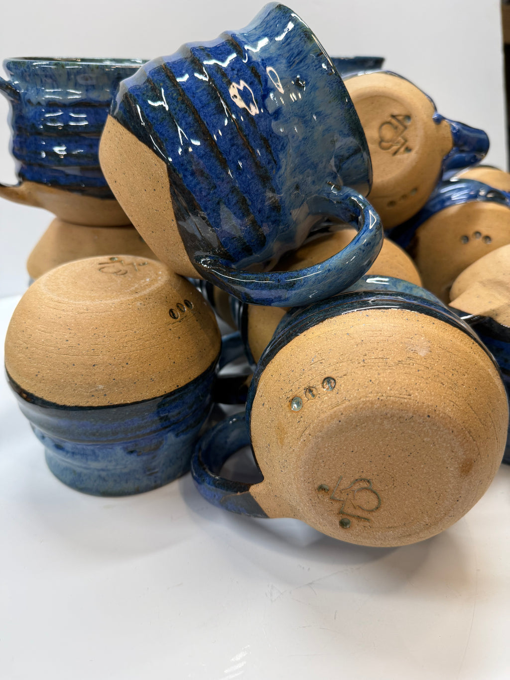 Item 0015: LFPR Earth Series Stoneware Mugs in Multi-glaze Blend-  SOLD OUT