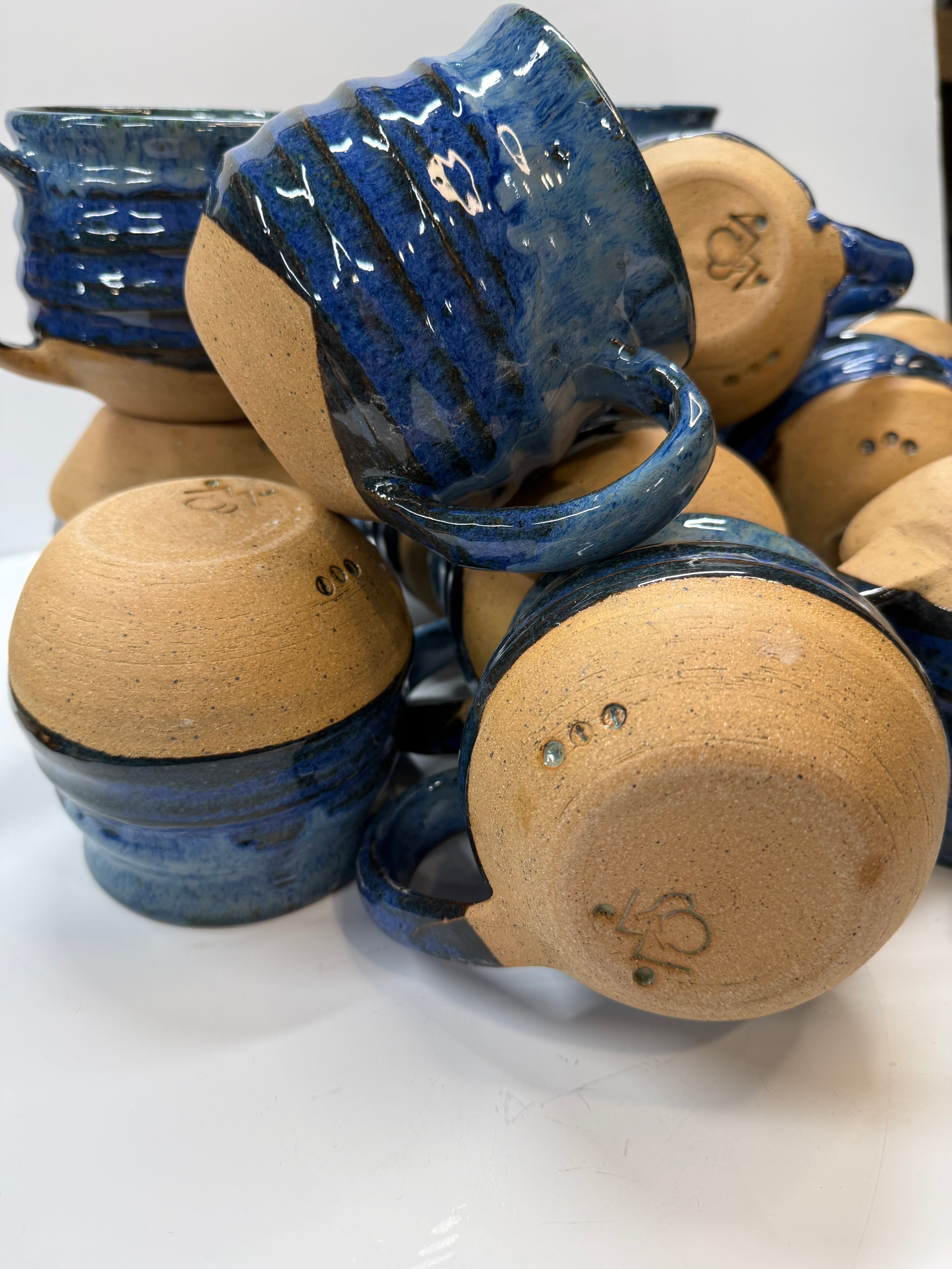 Item 0015: LFPR Earth Series Stoneware Mugs in Multi-glaze Blend-  SOLD OUT