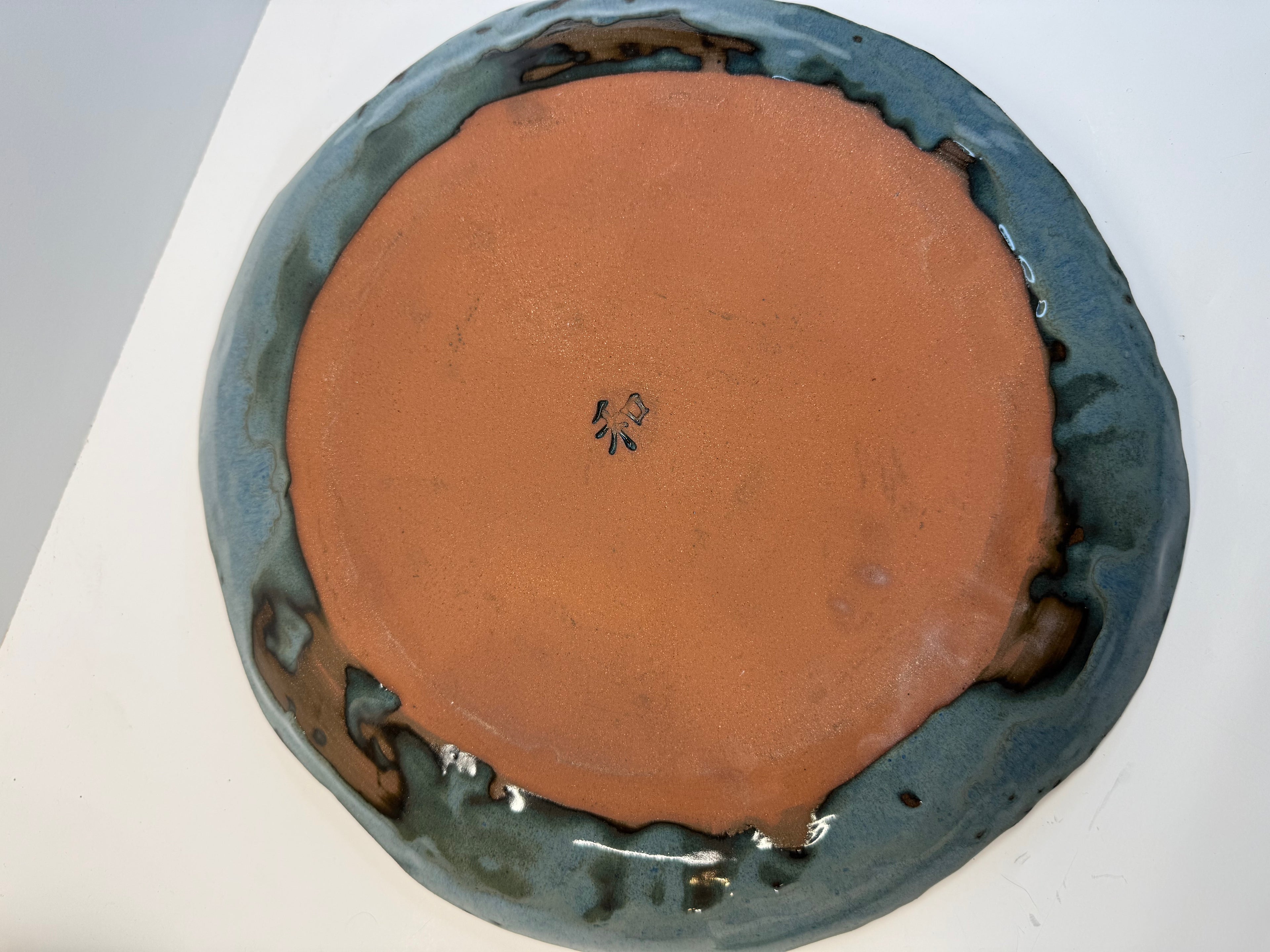 Item 0008: LFPR Stoneware 'Wisdom' Serving Platter (Light Blue)