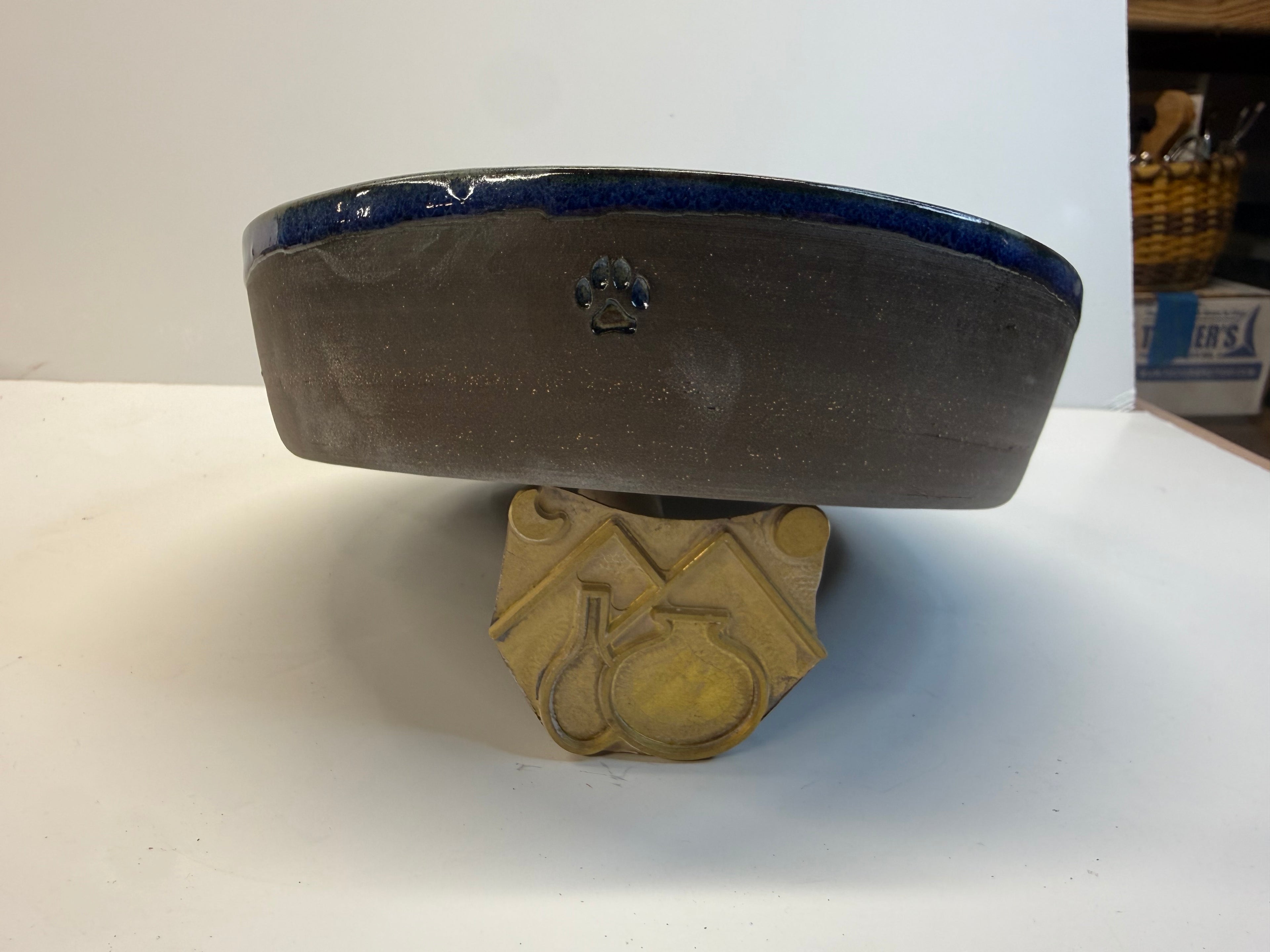 Item 0013 : LFPR Stoneware Dog Bowl (!!) in Blue