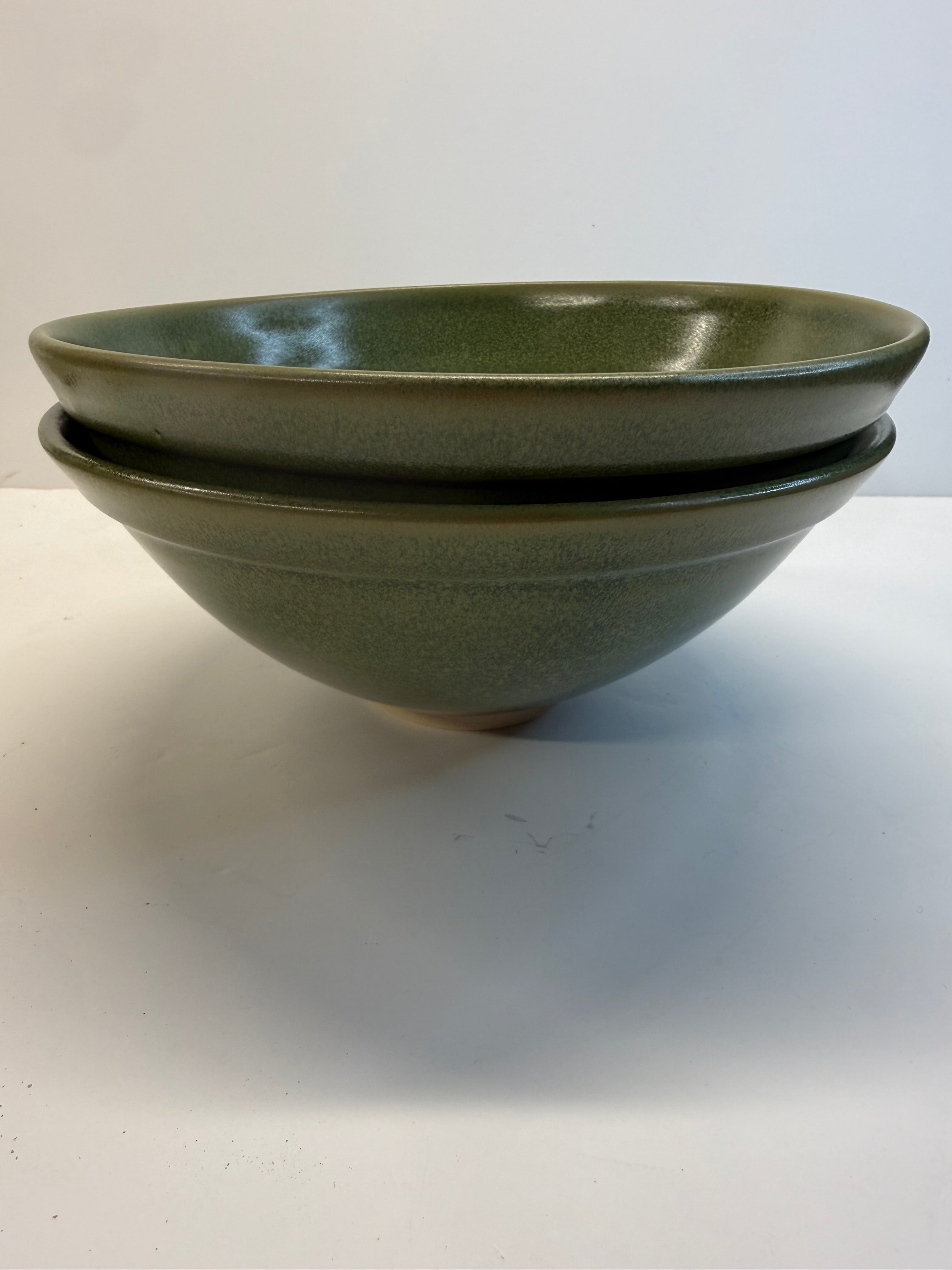 Item 0007 : LFPR Stoneware Medium Bowls in Green (Laigoi) STUNNERS!!!