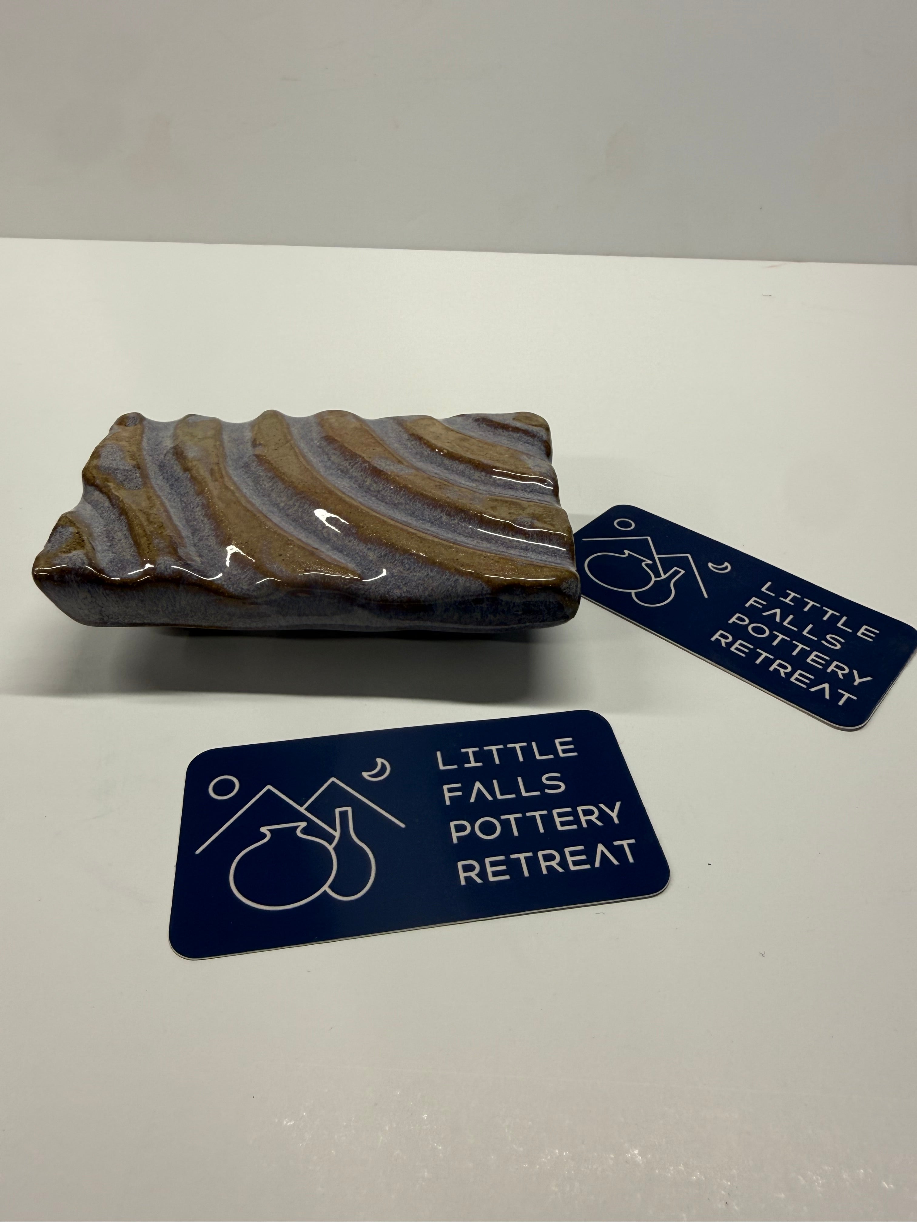 Item 0017: LFPR Hand-carved Footed Soap dish/saver in Hyacinth